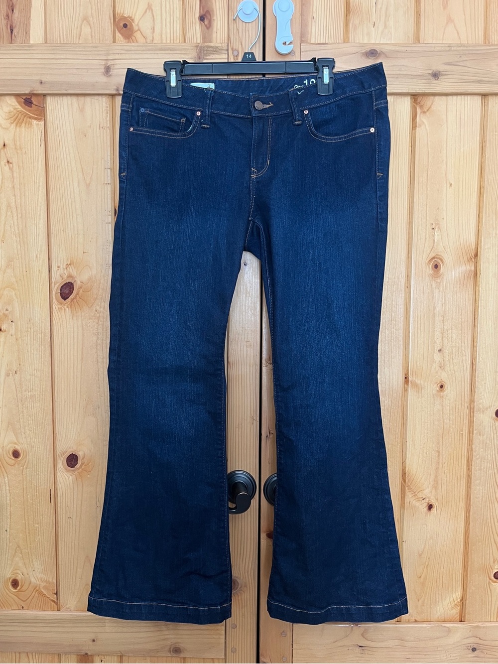 EUC GAP 1969 Long & Lean Trouser Jeans Low-rise Flare Sz 31P 12P